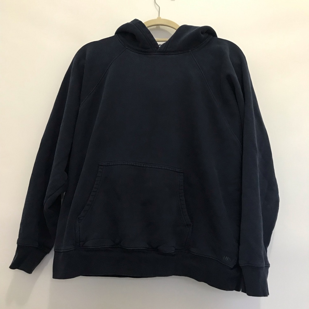 TNA Sweatfleece Men's Navy Pullover Hoodie Size S